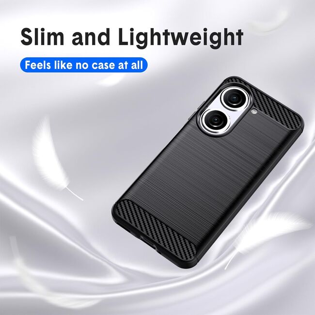 Husa pentru Asus Zenfone 10 Liquid Carbon Silicone, negru