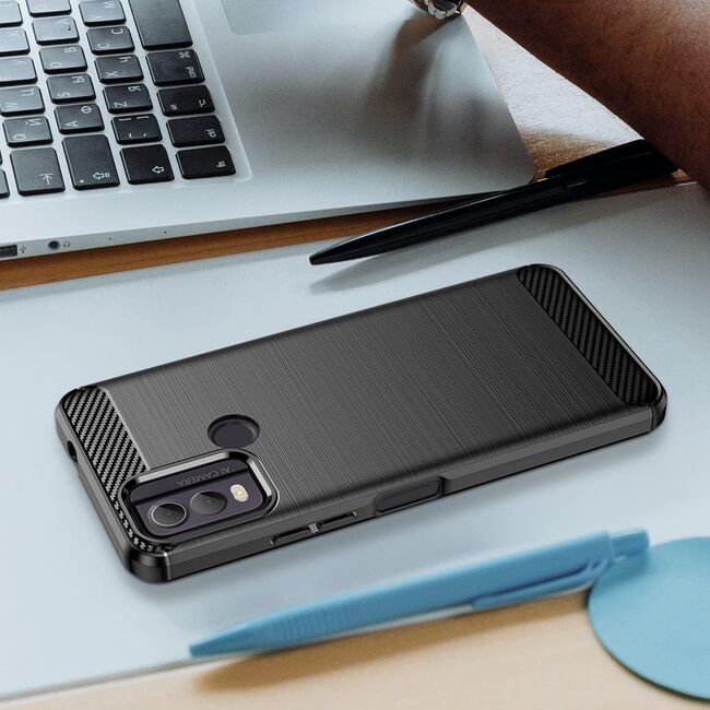 Husa pentru Nokia C22 Liquid Carbon Silicone, negru