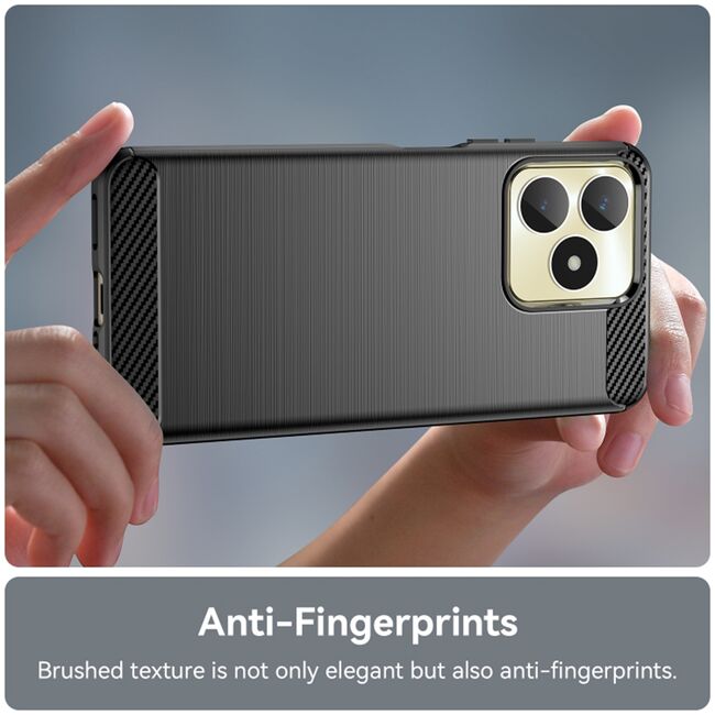 Husa pentru Realme Note 50 Liquid Carbon Silicone, negru