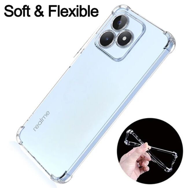 Husa pentru Realme Note C50 Anti-Shock 1.5mm, reinforced 4 corners, transparent