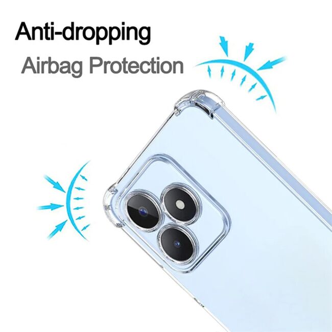 Husa pentru Realme Note C50 Anti-Shock 1.5mm, reinforced 4 corners, transparent
