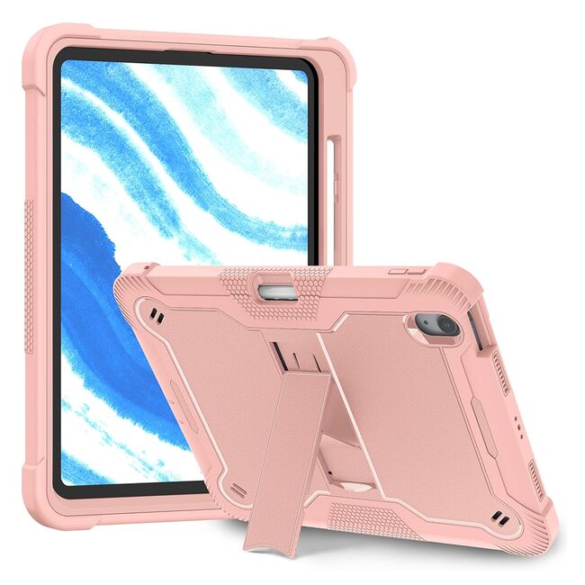 [Pachet 360°] Husa + folie din sticla pentru  Apple iPad Air 11 2024 / 2025​ M2, M3 Rugged Heavy Duty - roz