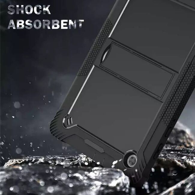 [Pachet 360°] Husa + folie sticla Lenovo Tab M10 Plus TB-X606F Techsuit Rugged TabShell, roz
