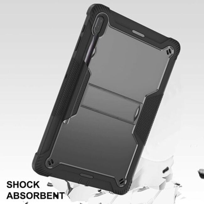 [Pachet 360°] Husa + folie sticla Samsung Galaxy Tab S7 FE Techsuit Rugged TabShell, negru
