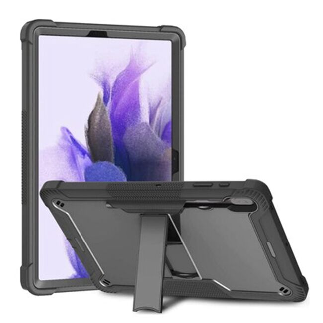 [Pachet 360°] Husa + folie sticla Samsung Galaxy Tab S7 FE Techsuit Rugged TabShell, negru