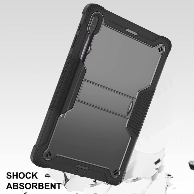 [Pachet 360°] Husa + folie sticla Samsung Galaxy Tab S8 Plus / S7 Plus 12.4 Techsuit Rugged TabShell, roz