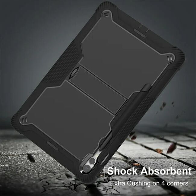 [Pachet 360°] Husa + folie sticla Samsung Galaxy Tab S9 Plus Techsuit Rugged TabShell, roz