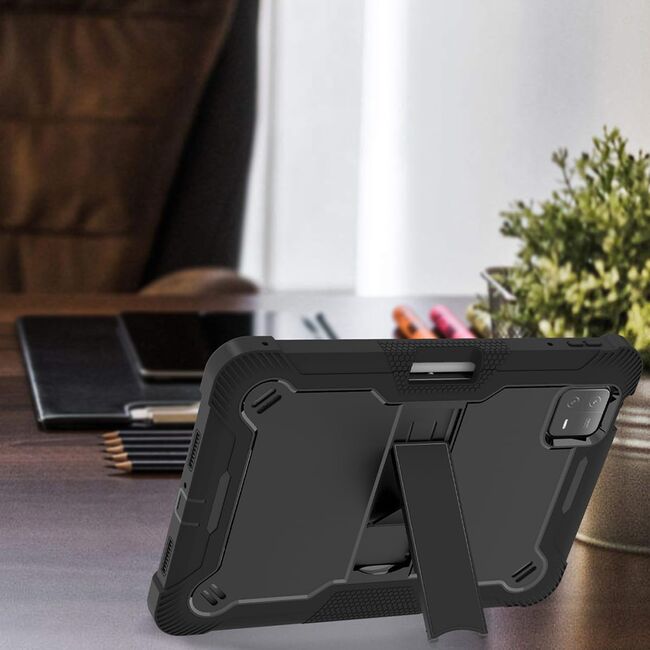 [Pachet 360°] Husa + folie din sticla pentru  Xiaomi Pad 6 / Pad 6 Pro Rugged Heavy Duty - roz