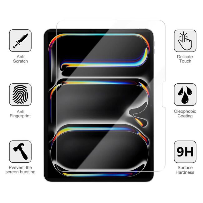 Folie de protectie Tempered Glass pentru iPad Pro 13 inch (2024), clear