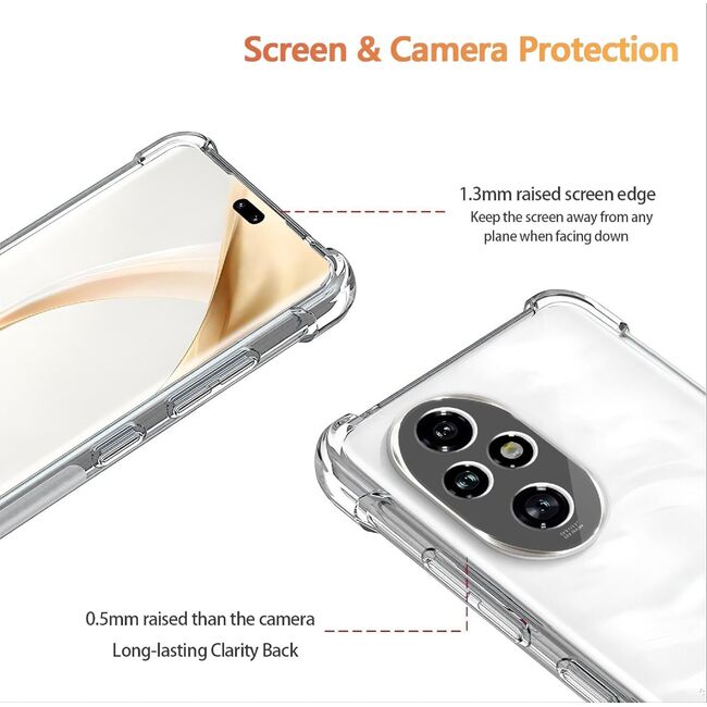 Husa pentru Honor 200 Pro Slim Anti-Shock 1.5mm reinforced corners, Transparent