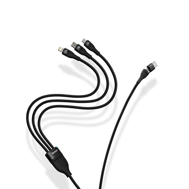 Cablu de date USB, Type-C Baseus Flash Series 2, 100W, negru