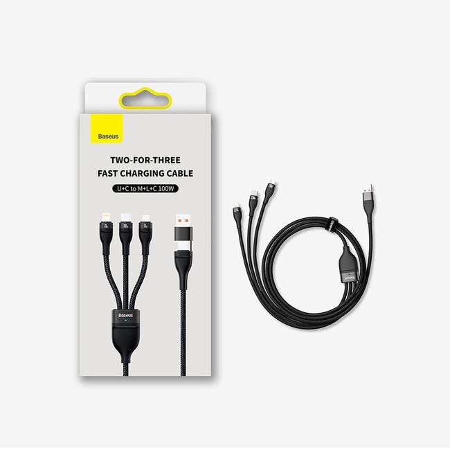 Cablu de date USB, Type-C Baseus Flash Series 2, 100W, albastru