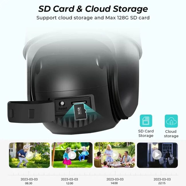 Camera de supraveghere dubla IP Wi-Fi IP66 Waterproof, AI Tracking, Light Alarm, Color Night, 2-Way Talk, 24/7 Record, Rotativa Pan/Tilt, 6MP, Zoom 4X, Ultra-Wide, Picture in Picture, rezolutie 4K, Conectare Telefone Wireless, 2 Antene,exterior/ interior