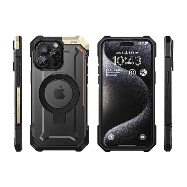 Husa iPhone 15 Pro Max Supcase Unicorn Beetle Defender, negru
