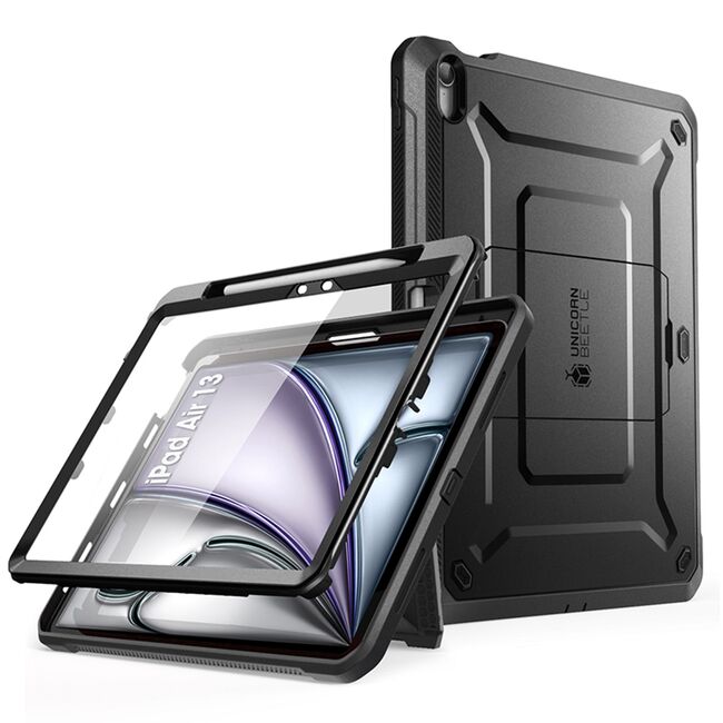 Husa cu folie integrata iPad Air 13 2025 / 2024 M3, M2 Supcase Unicorn Beetle Pro, negru