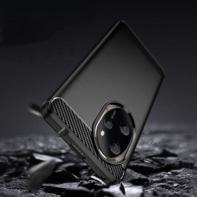 Husa pentru Honor 200 Carbon Liquid Silicone, negru