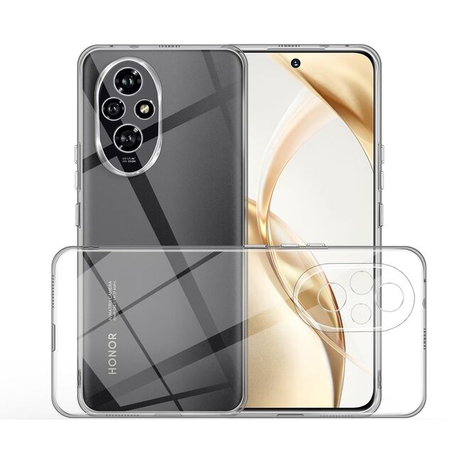 Husa pentru Honor 200, Slim Anti-Shock 1.5mm, cu protectie lentile, Transparent