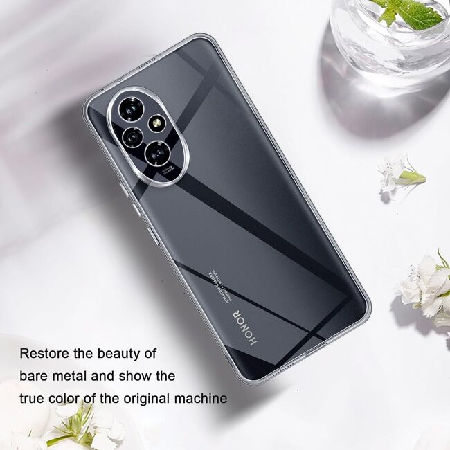 Husa pentru Honor 200, Slim Anti-Shock 1.5mm, cu protectie lentile, Transparent