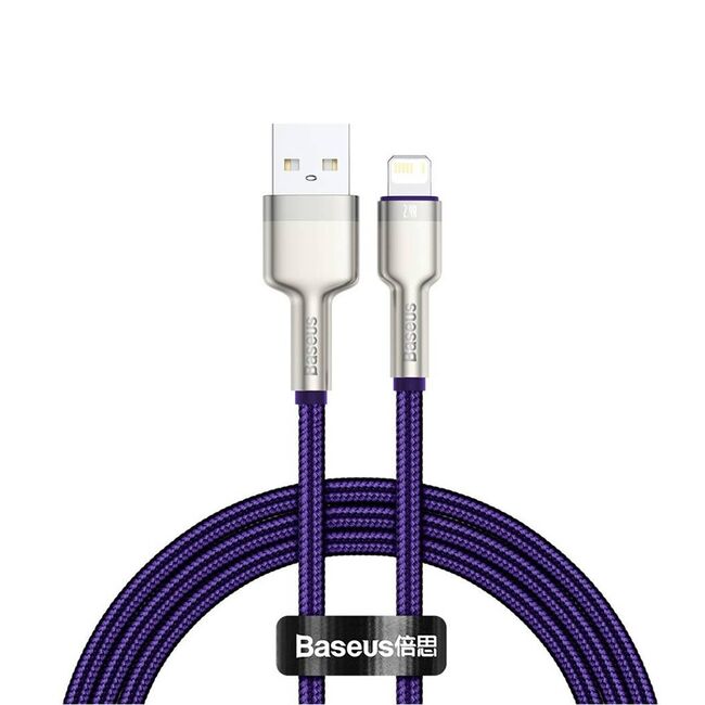Cablu de date USB la Lightning Baseus, 2.4A, 1m, mov, CALJK-A05
