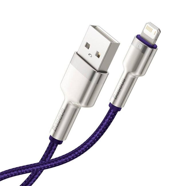 Cablu de date USB la Lightning Baseus, 2.4A, 1m, mov, CALJK-A05