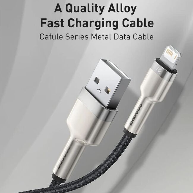 Cablu de date USB la Lightning Baseus, 2.4A, 1m, verde, CALJK-A06