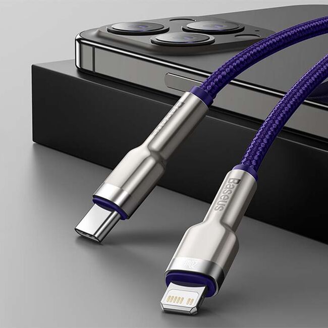 Cablu date Type-C la Lightning Baseus, 20W, 1m, CATLJK-A05, mov