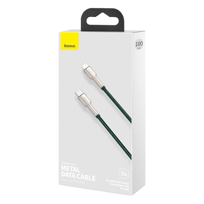 Cablu date Type-C la Lightning Baseus, 20W, 1m, CATLJK-A06, verde