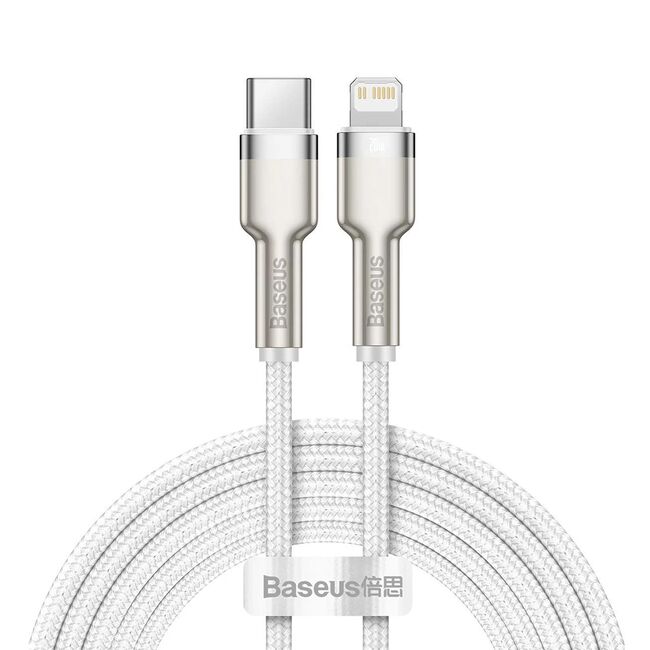 Cablu de date Type C Baseus, 20W, 2m, alb, CATLJK-B02