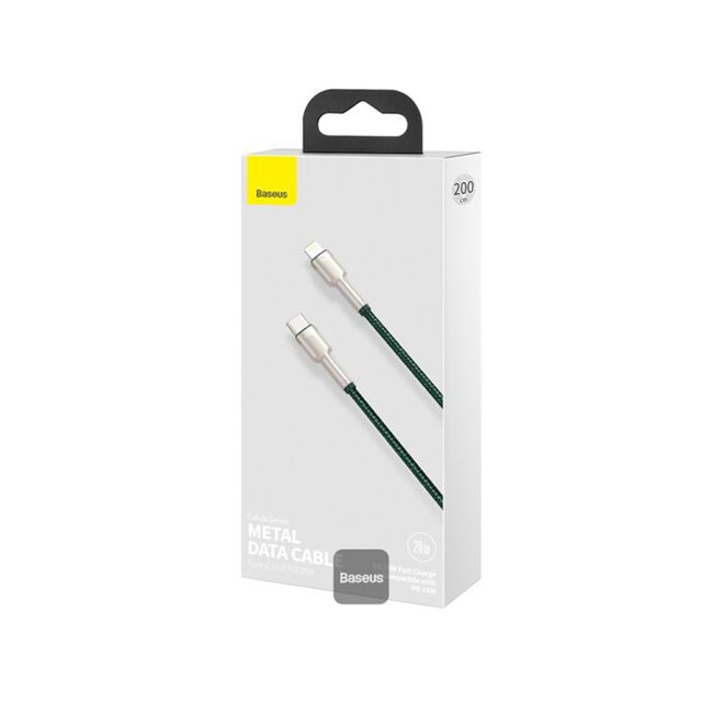 Cablu de date Type C Baseus, 20W, 2m, verde, CATLJK-B06