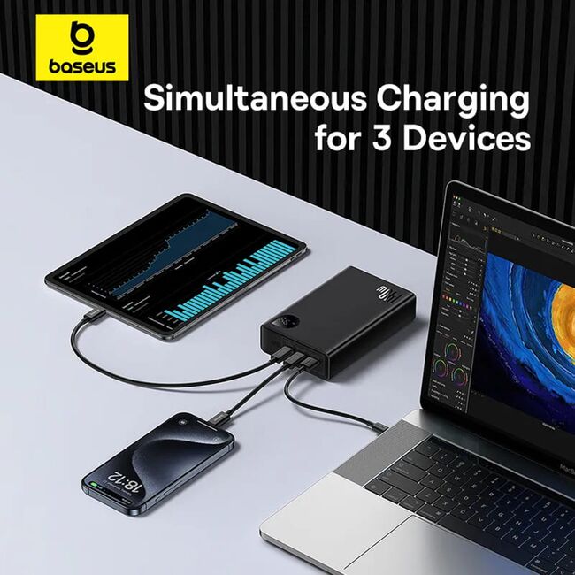 Power bank USB Type-C pentru MacBook, Dell Baseus USB, 2x Type-C, 24000mAh, 140W, P10021508113-00