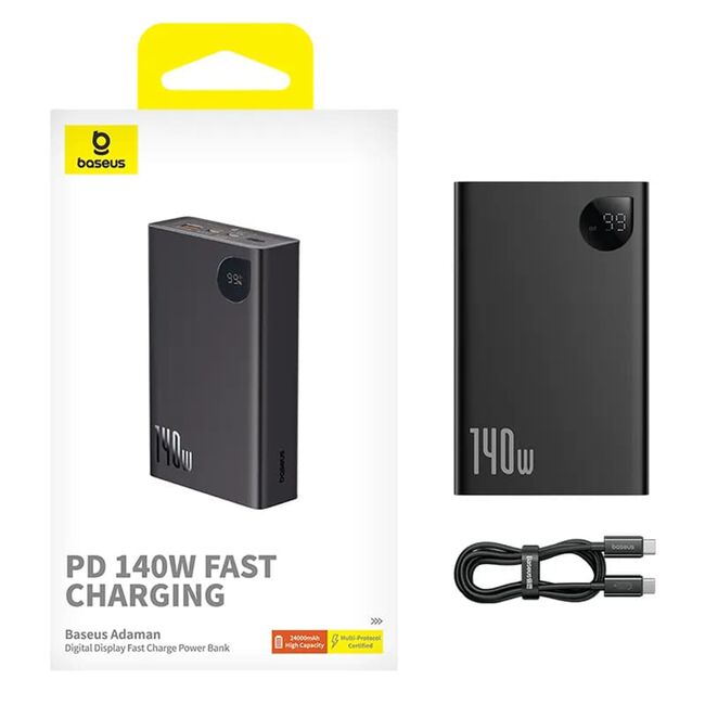 Power bank USB Type-C pentru MacBook, Dell Baseus USB, 2x Type-C, 24000mAh, 140W, P10021508113-00