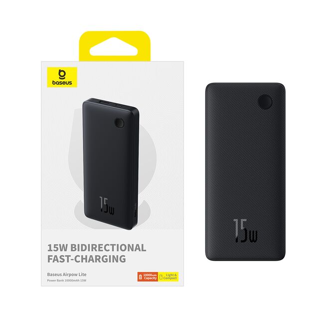 Powerbank USB Type-C Baseus, 15W, 10000mAh, P10067500123-00