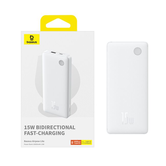 Powerbank USB Type-C Baseus, 15W, 10000mAh, P10067500213-00