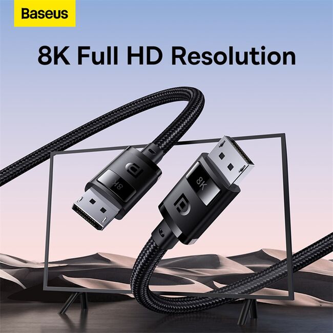 Cablu video DisplayPort 8K@60Hz, 1.5m Baseus B00633706111-01