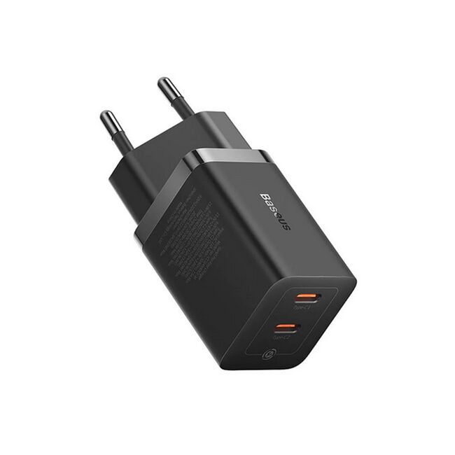 Incarcator GaN priza 2x USB type-c, Gan, Fast Charge Baseus, 40W, CCGP180101