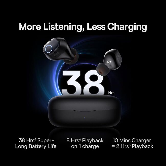 Casti Wireless Baseus Earbuds Bowie WM03, Bluetooth 5.3, True Wireless - Negru
