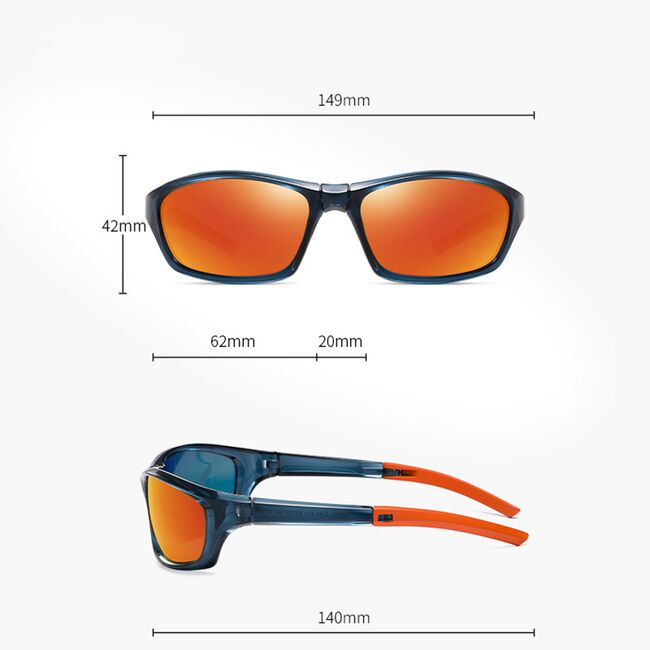 Ochelari polarizati sport Techsuit 24101, pliabili, albastru