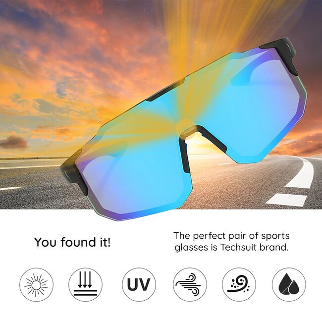 Ochelari supradimensionati sport Techsuit 9337, argintiu