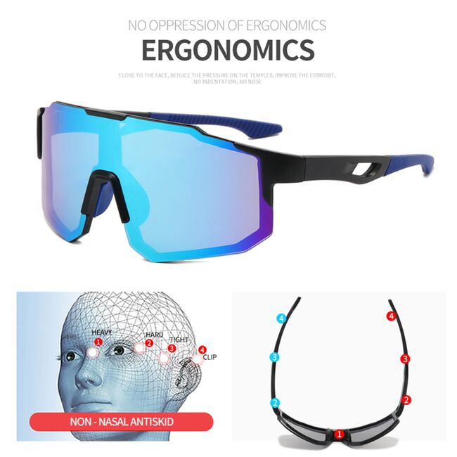 Ochelari supradimensionati sport Techsuit 9337, gri / verde
