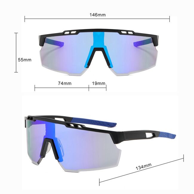 Ochelari dreptunghiulari unisex sport Techsuit 9963, oranj