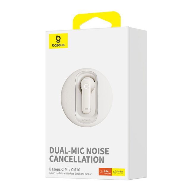 Casca Bluetooth wireless Baseus cu microfon CM10, alb