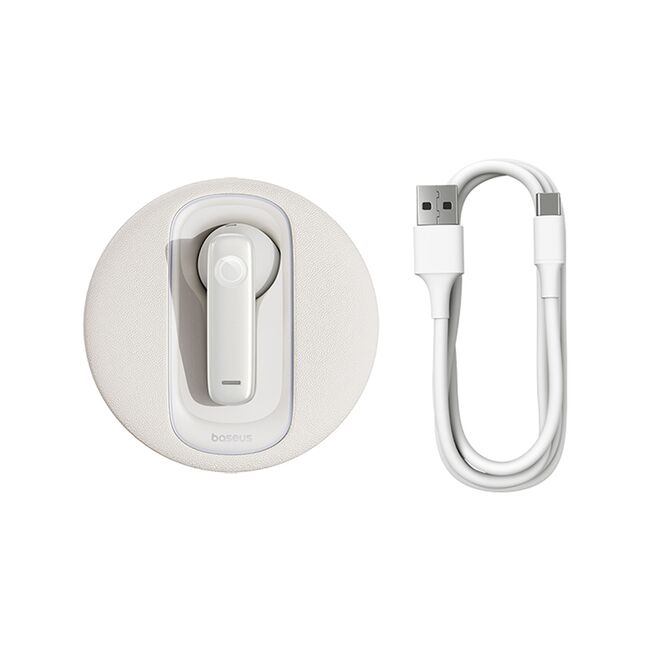 Casca Bluetooth wireless Baseus cu microfon CM10, alb