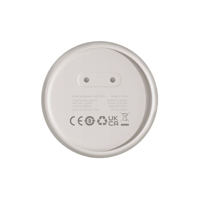 Casca Bluetooth wireless Baseus cu microfon CM10, alb