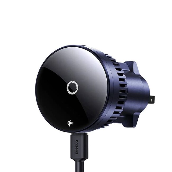 Suport telefon auto grila ventilatie Baseus MagPro, Qi2.0, negru
