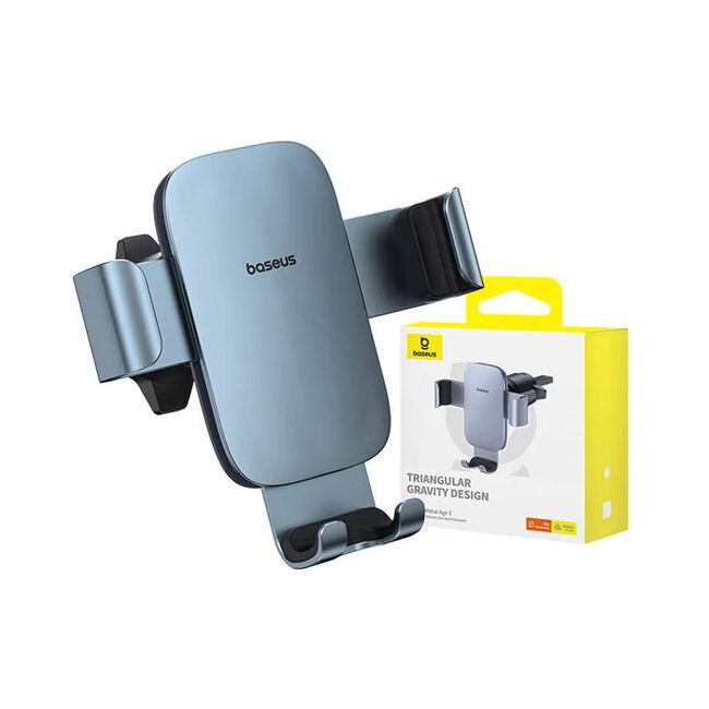 Suport auto pentru telefon Baseus Metal Age 3 Gravity, gri