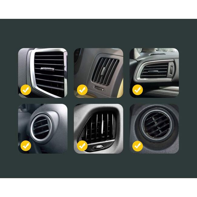 Suport auto grila ventilatie Baseus Steel Cannon, gri, SUGP-0S