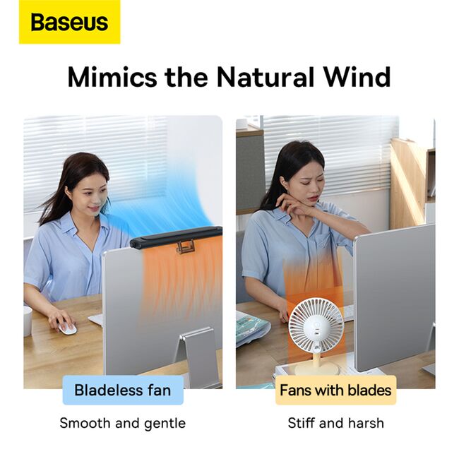 Ventilator de birou pentru monitor Baseus ACQS000001, negru