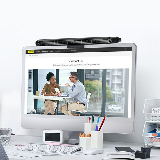 Ventilator de birou pentru monitor Baseus ACQS000001, negru