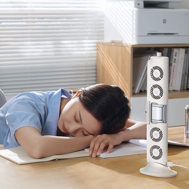 Ventilator de birou pentru monitor Baseus ACQS000002, alb