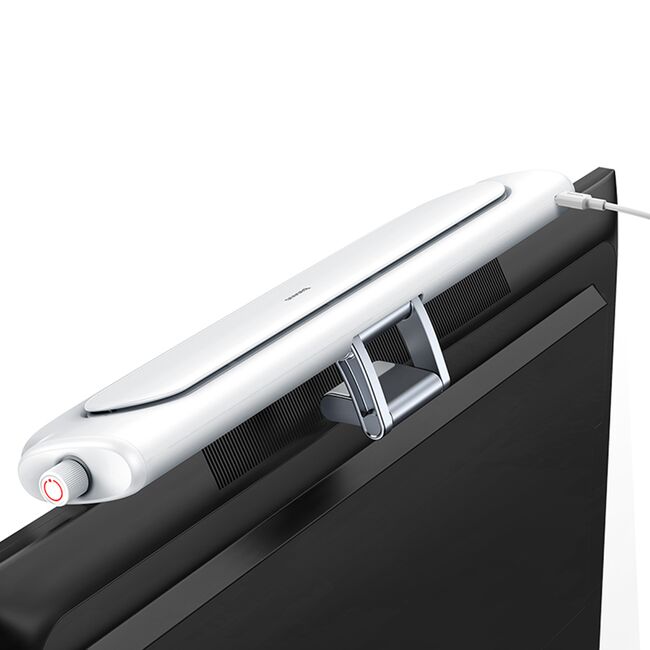 Ventilator de birou pentru monitor Baseus ACQS000002, alb